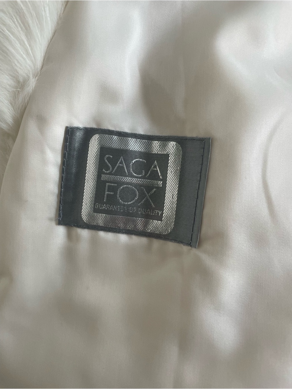 Saga Furs Cream/White Fox Fur Coat - Picture 3 of 13